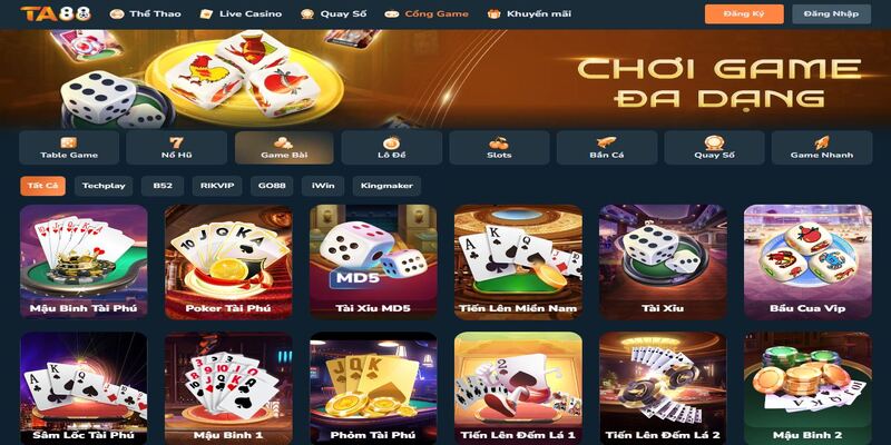 TA88 sân chơi lý tưởng cho những ai đam mê game bài chiến thuật